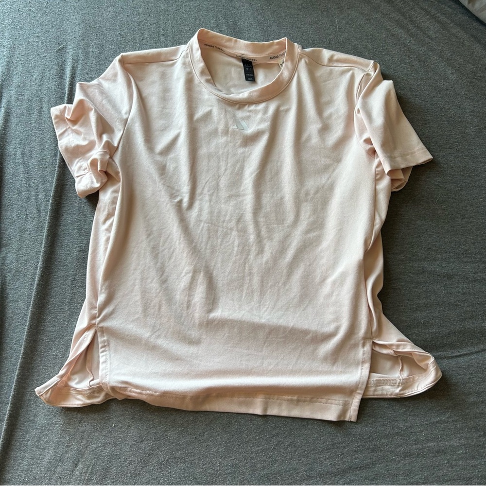light pink adidas top